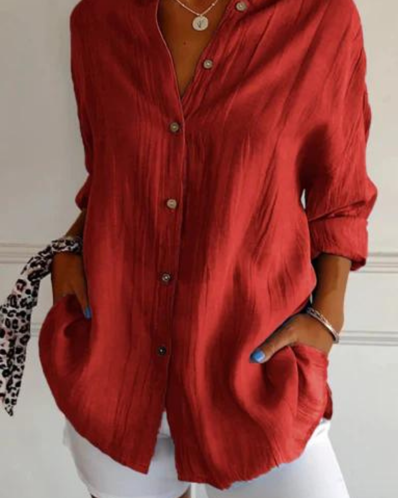 Amelvia Mira Pleated Linen Shirt – Timeless Elegance & All-Day Comfort