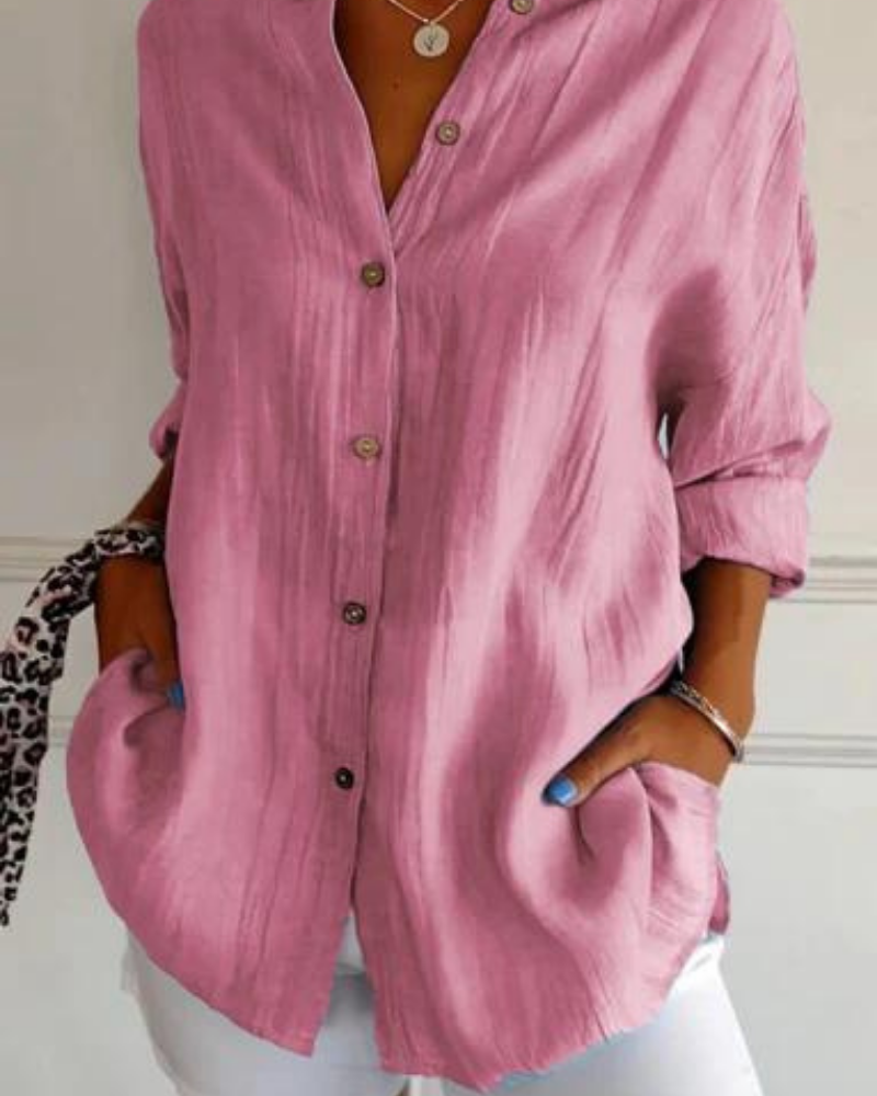 Amelvia Mira Pleated Linen Shirt – Timeless Elegance & All-Day Comfort